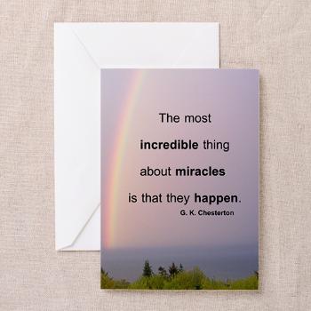 Miracles Quote Greeting Cards