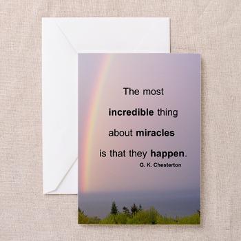 Miracles Quote Greeting Cards