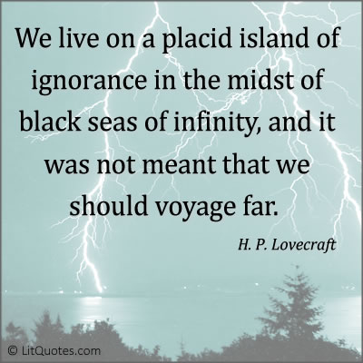 H. P. Lovecraft Quote Photo