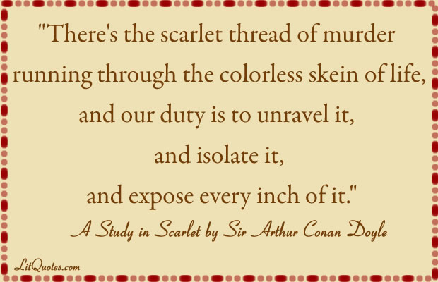 A Study in Scarlet by Sir Arthur Conan Doyle